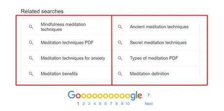 find LSI keywords in Google search