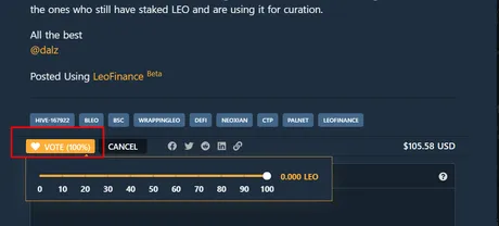 earn leo by voting